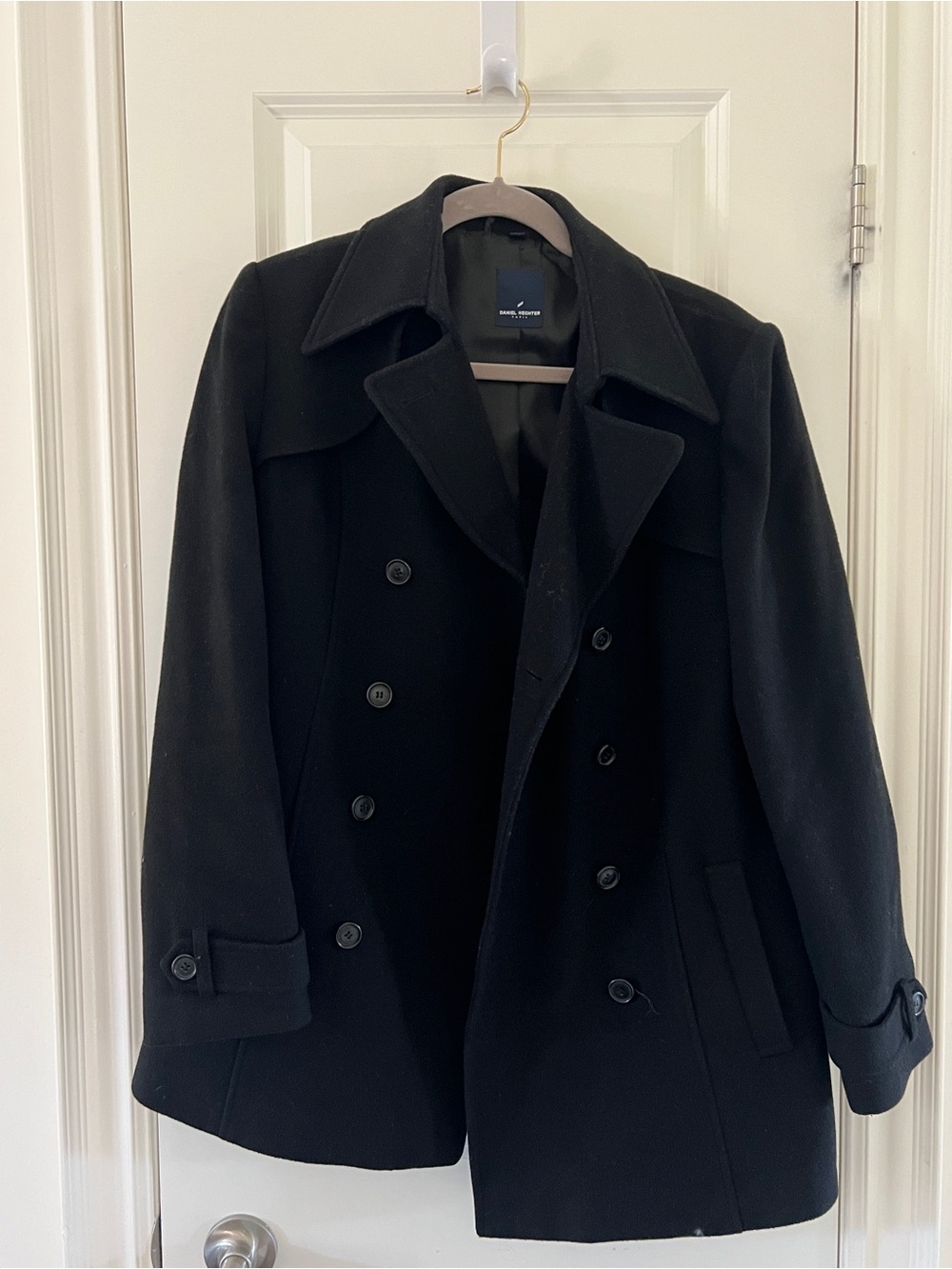 Women’s Black Wool Peacoat